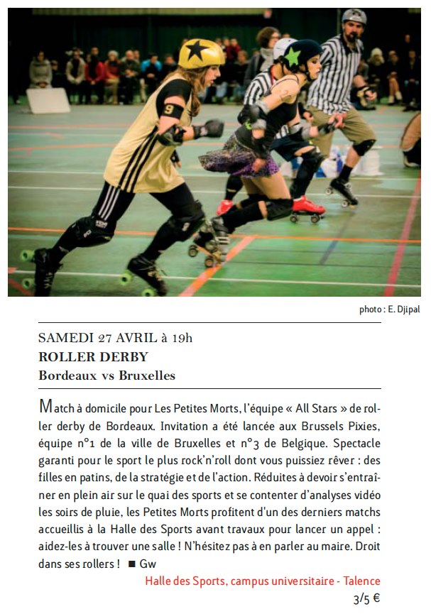 Clubs&amp;Concerts n°62-avril-2013-Roller-Derby